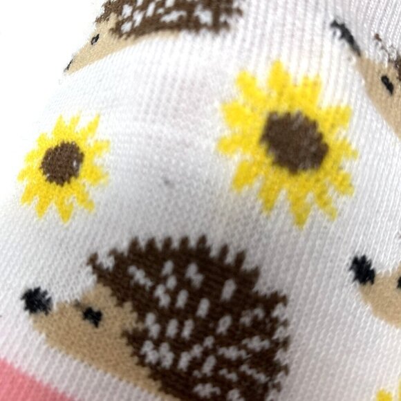 Target Xhilaration Hedgehog 3pk Liner Socks White/Peach/Heather Gray Size 4-10 - Picture 5 of 6